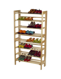 Estante para Zapatos Plegable Winsome Wood 4 Niveles Natural 2