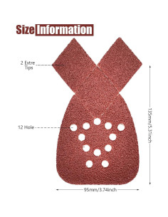 50 Piezas Papel de Lija 40 Granos Black and Decker 95x135mm 2