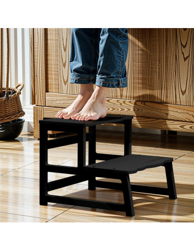 Taburete para Niños COSYLAND con Reposabrazos - Madera Negra