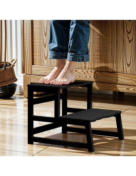 Taburete para Niños COSYLAND con Reposabrazos - Madera Negra