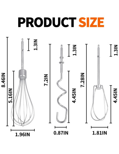 Juego de 5 Batidores de Repuesto BLACK+DECKER BDJBQ