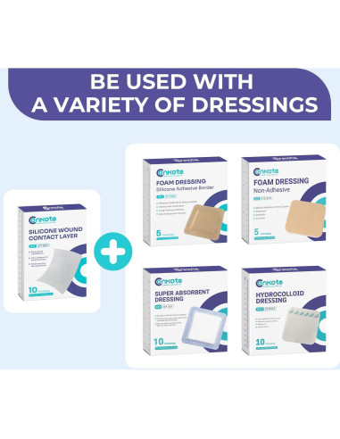 Vendaje Transparente Conkote de Silicona 10x7.6cm - Caja de 10