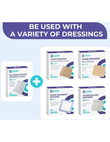 Vendaje Transparente Conkote de Silicona 10x7.6cm - Caja de 10