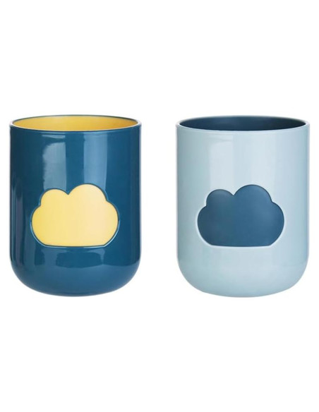 Juego de Tazas de Cepillo de Dientes Khanjuan 2Pcs 400ml