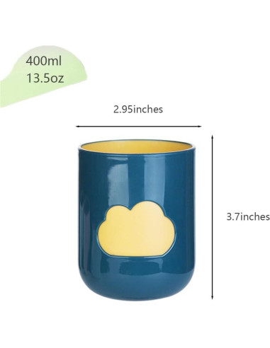 Juego de Tazas de Cepillo de Dientes Khanjuan 2Pcs 400ml