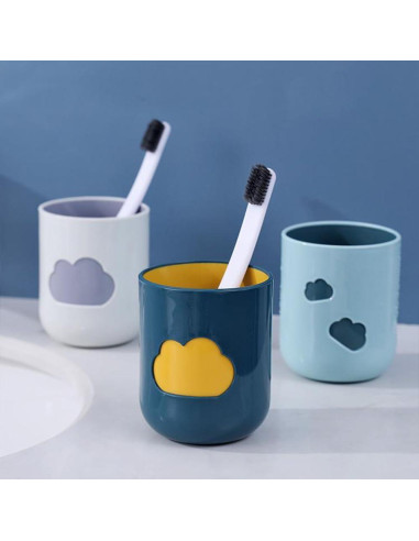 Juego de Tazas de Cepillo de Dientes Khanjuan 2Pcs 400ml