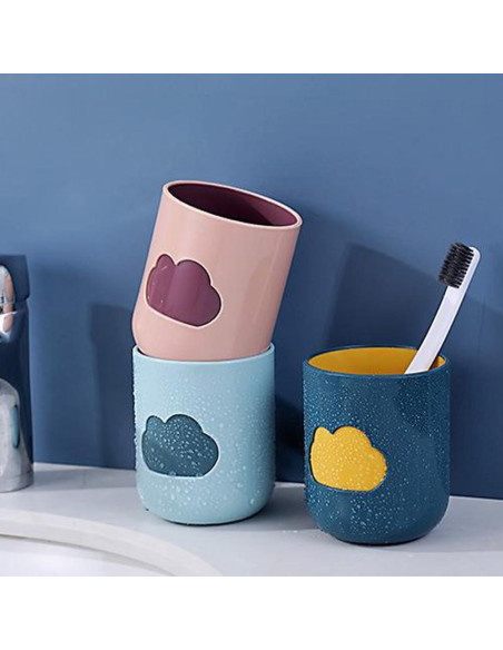 Juego de Tazas de Cepillo de Dientes Khanjuan 2Pcs 400ml