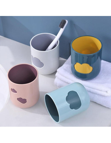 Juego de Tazas de Cepillo de Dientes Khanjuan 2Pcs 400ml