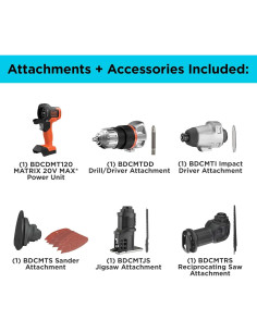 Kit de Herramientas Eléctricas Black+Decker 20V MAX con Accesorios 2