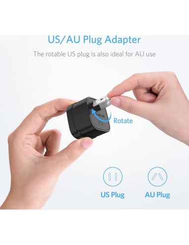 Adaptador de Viaje Universal BESTEK 220V a 110V con USB