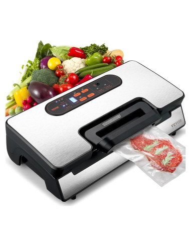 Máquina Selladora al Vacío VEVOR 130W Doble Bomba 90Kpa