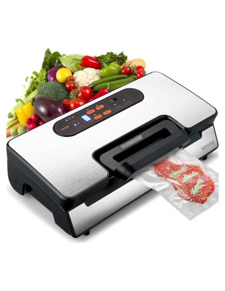 Máquina Selladora al Vacío VEVOR 130W Doble Bomba 90Kpa