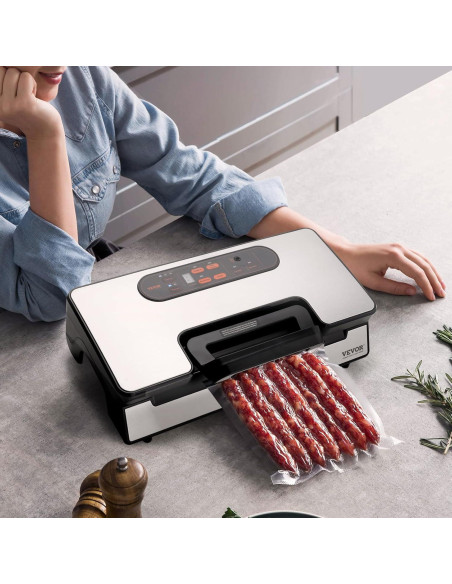 Máquina Selladora al Vacío VEVOR 130W Doble Bomba 90Kpa