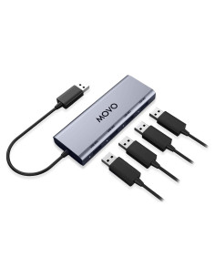 Hub de Micrófono USB Movo UMX-1 - 4 Puertos, Bajo Ruido