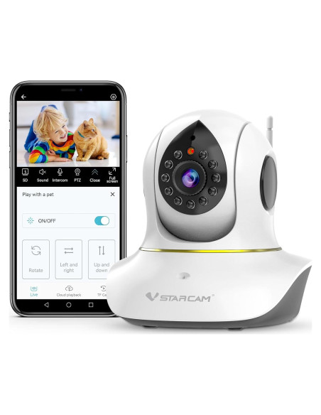 Cámara para Mascotas VSTARCAM C38SP 3MP con Audio Bidireccional