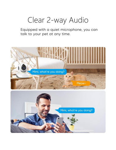 Cámara para Mascotas VSTARCAM C38SP 3MP con Audio Bidireccional