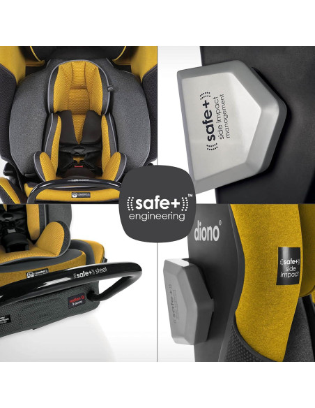 Asiento de Auto Convertible Diono Radian 3QXT Amarillo 4-en-1