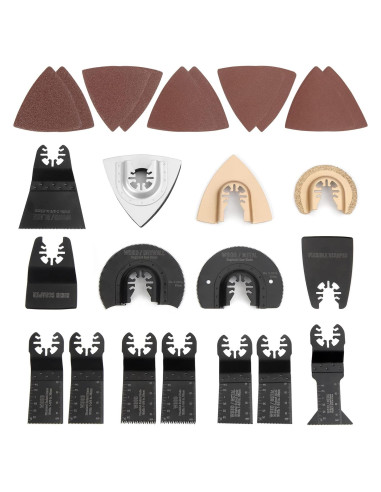 WORKPRO Kit 25 Piezas Accesorios Multiherramienta Oscilante