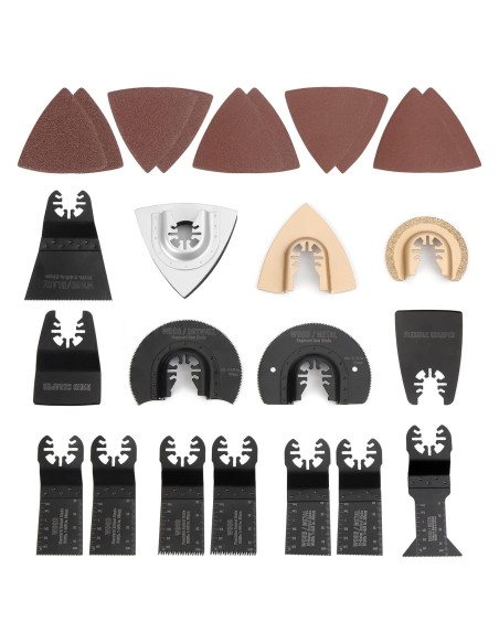 WORKPRO Kit 25 Piezas Accesorios Multiherramienta Oscilante
