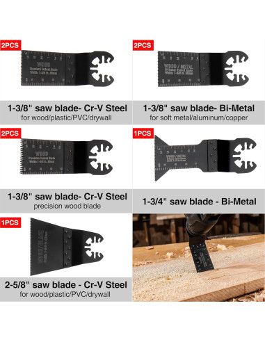 WORKPRO Kit 25 Piezas Accesorios Multiherramienta Oscilante