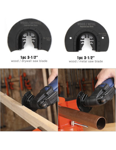 WORKPRO Kit 25 Piezas Accesorios Multiherramienta Oscilante