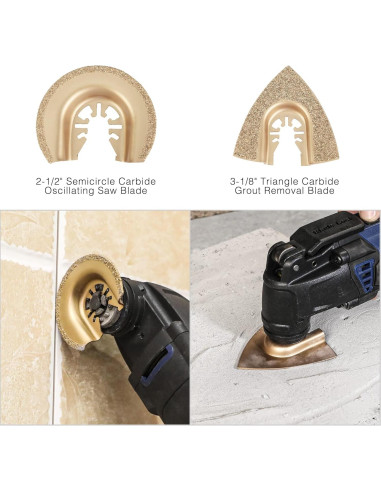 WORKPRO Kit 25 Piezas Accesorios Multiherramienta Oscilante