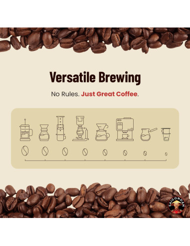 Café en Grano Saigondan Aventura 340g - 100% Robusta Vietnamita