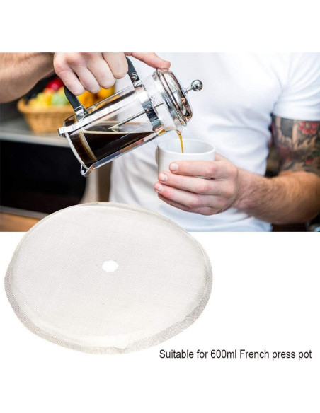 5 Filtros de Acero Inoxidable para Prensa Francesa 8.5 cm