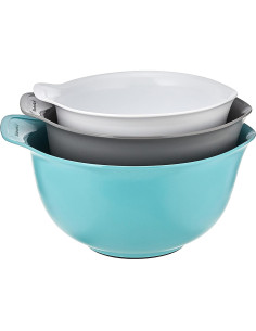 Juego de 3 Tazones de Mezcla KitchenAid Plástico 2.37L 3.31L 4.26L 2