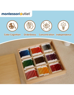 Tabletas de Color Montessori Outlet - 63 Piezas para 3-6 Años 2