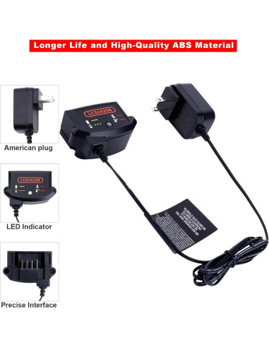 Cargador Compatible Black & Decker 20V LCS1620B - Carga Segura