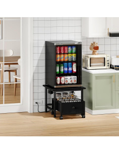 Soporte para Mini Nevera HOOBRO con Estante y Toma de Corriente 2