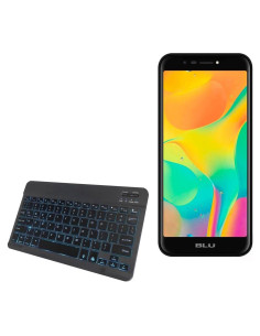 Teclado Bluetooth BoxWave SlimKeys Retroiluminado para BLU Studio View XL