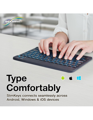 Teclado Bluetooth BoxWave SlimKeys Retroiluminado 7 Colores