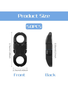 Mini Hebillas de Seguridad COMNICO 25 Pcs 6mm Plástico 2