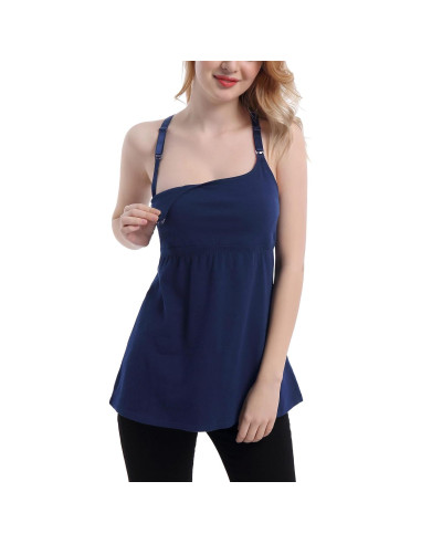 Camisetas de Maternidad de Algodón SUIEK 3-Pack Lactancia