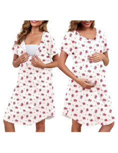 Camisón de Lactancia Marvmys para Mujeres Manga Corta S-3XL