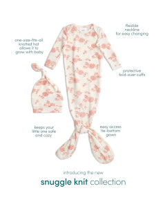 Conjunto Gown y Sombrero Knotted aden + anais Bebé 0-3 meses 2