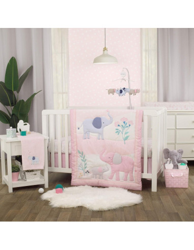 Móvil Musical Elefantes Florales Carter's Pérsico y Gris