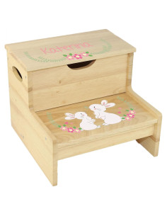 Taburete de Pasos Personalizado My Bambino - Almacenamiento 30.48x30.48cm