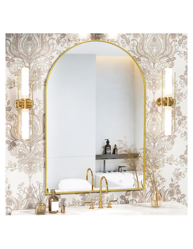 Espejo de Baño Antok 50.8x76.2cm Arqueado Negro/Dorado