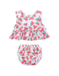 ALVA Traje de Baño para Niña 0-1T, Bikini Reutilizable UPF 50+