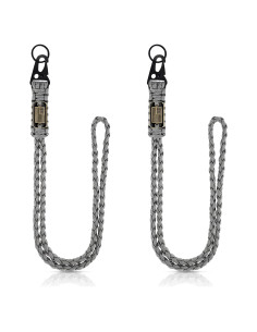Collar Lanyard Paracord Frienda 2 Piezas 56 cm Gris