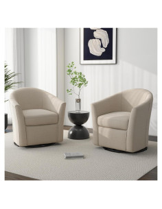 Silla de Acento Giratoria DREAMSIDEA Marrón 2 Plazas