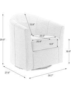 Silla de Acento Giratoria DREAMSIDEA Marrón 2 Plazas 2