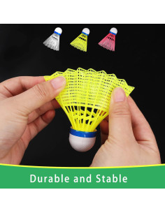 Plumas de bádminton de nylon PULEEBO - Paquete de 24 unidades 2