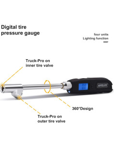 Medidor Digital de Presión de Neumáticos SAFELIFE 230 PSI 2