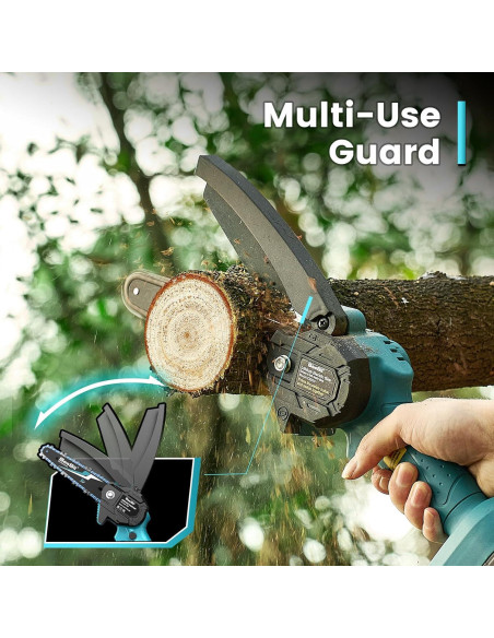 Sierra de Cadena Mini Seesii Inalámbrica 15 cm con 2 Baterías