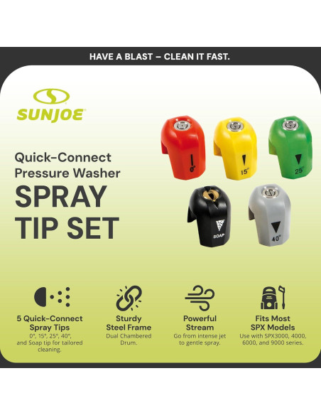 Lavadora a Presión Eléctrica Sun Joe SPX3000 + Juego de 5 Puntas