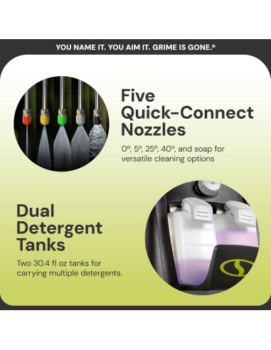 Lavadora a Presión Eléctrica Sun Joe SPX3000 + Juego de 5 Puntas